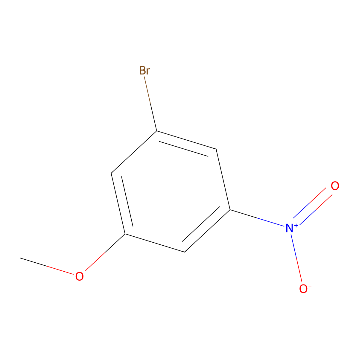 1-Bromo-3-methoxy-5-nitrobenzene molecular structure, CAS 16618-67-0