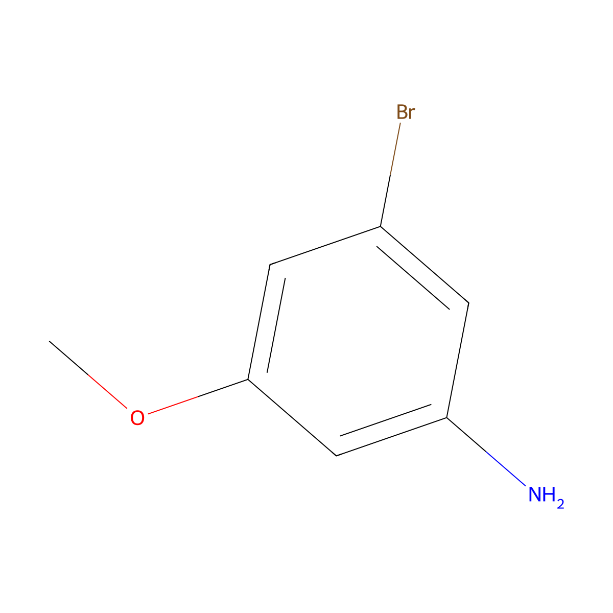 3-Bromo-5-methoxyaniline molecular structure, CAS 16618-68-1