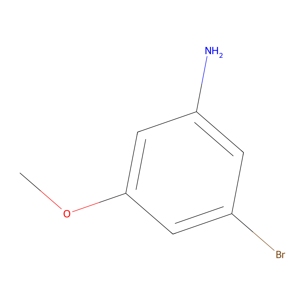 3-Bromo-5-methoxyaniline molecular structure, CAS 16618-68-1