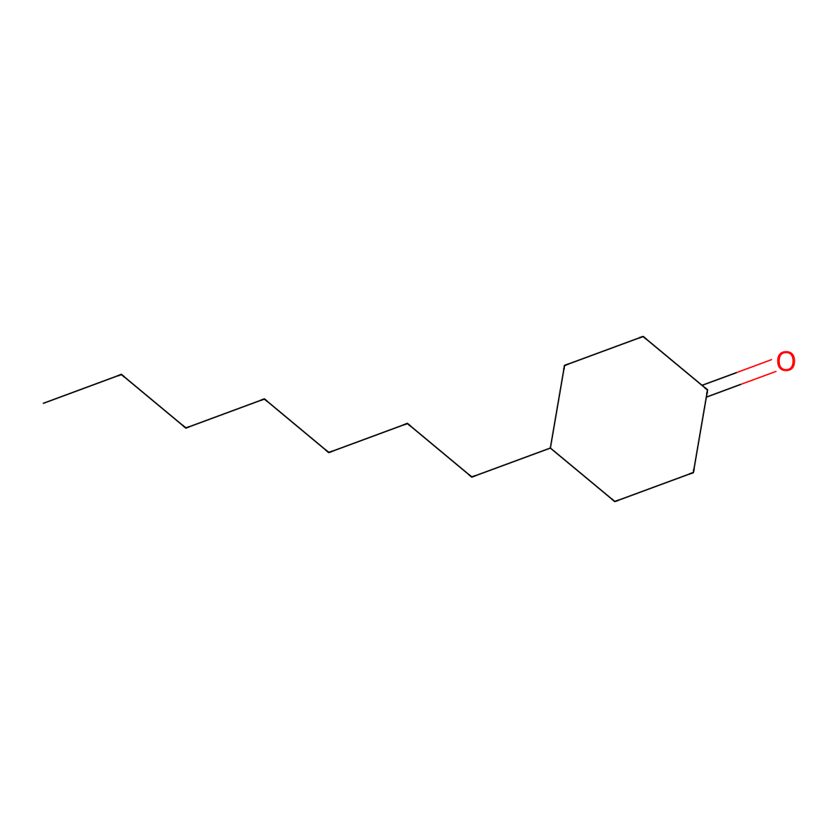 4-Heptylcyclohexan-1-one molecular structure, CAS 16618-75-0
