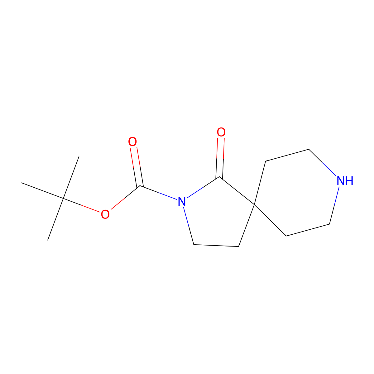 Tert-butyl 1-oxo-2,8-diazaspiro[4.5]decane-2-carboxylate molecular structure, CAS 1661839-53-7