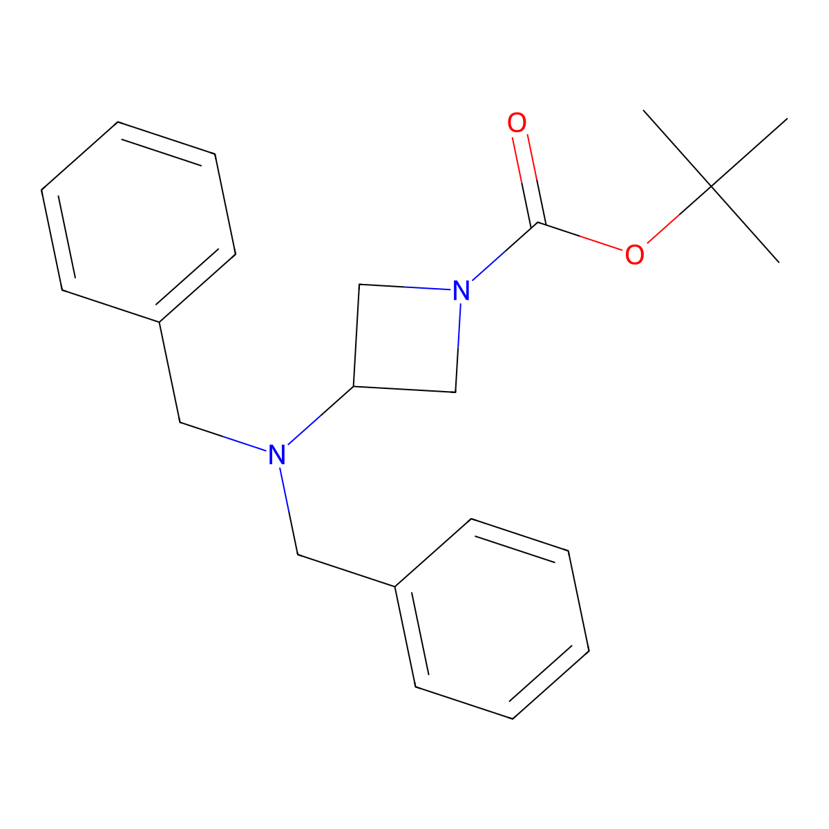 Tert-butyl 3-(dibenzylamino)azetidine-1-carboxylate molecular structure, CAS 1661859-46-6