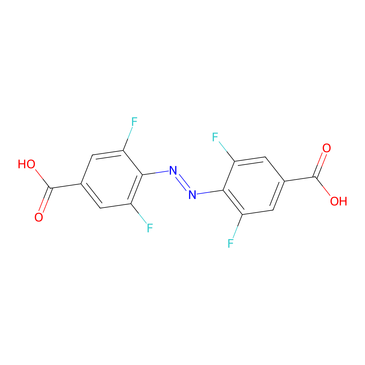 (E)-4,4'-(Diazene-1,2-diyl)bis(3,5-difluorobenzoic acid) molecular structure, CAS 1661863-04-2