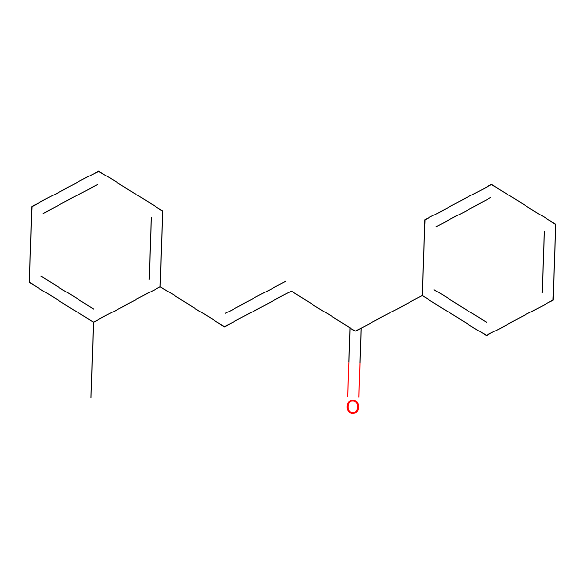 2-Propen-1-one, 3-(2-methylphenyl)-1-phenyl-, (2E)- molecular structure, CAS 16619-28-6