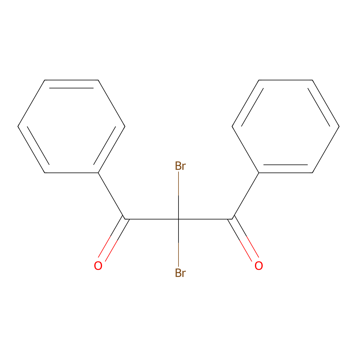 2,2-Dibromo-1,3-diphenylpropane-1,3-dione molecular structure, CAS 16619-55-9