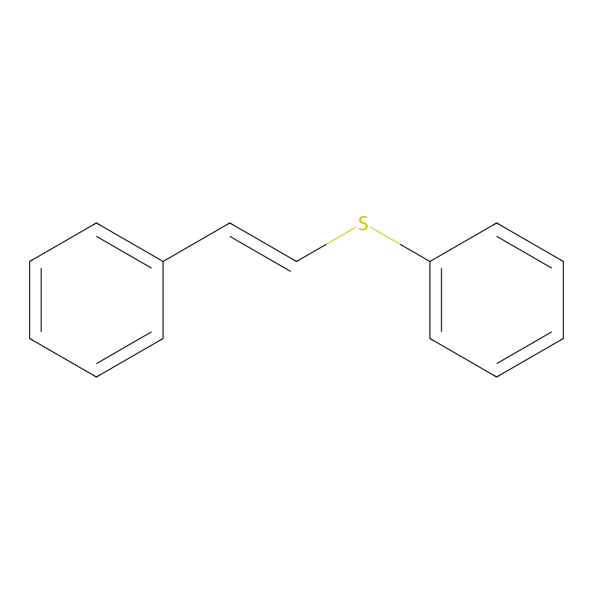 Phenyl styryl sulfide molecular structure, CAS 16619-61-7
