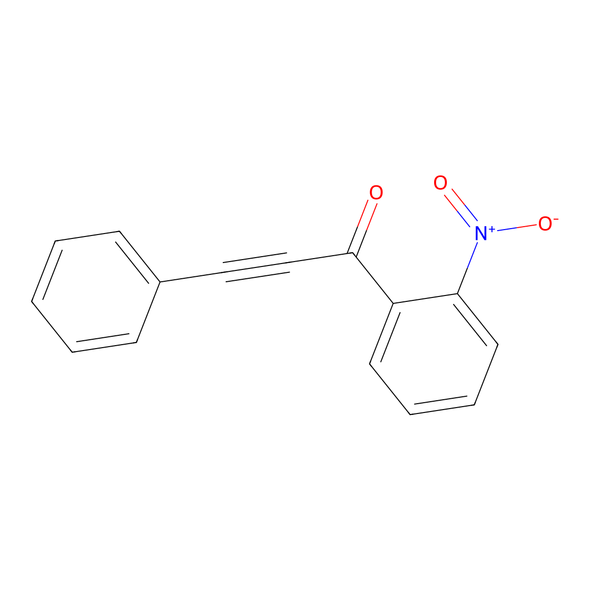 1-(2-Nitrophenyl)-3-phenylprop-2-yn-1-one molecular structure, CAS 16619-65-1