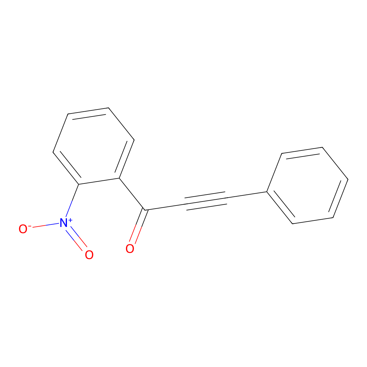 1-(2-Nitrophenyl)-3-phenylprop-2-yn-1-one molecular structure, CAS 16619-65-1