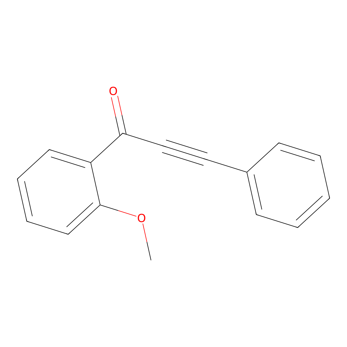 2-Propyn-1-one, 1-(2-methoxyphenyl)-3-phenyl- molecular structure, CAS 16619-66-2