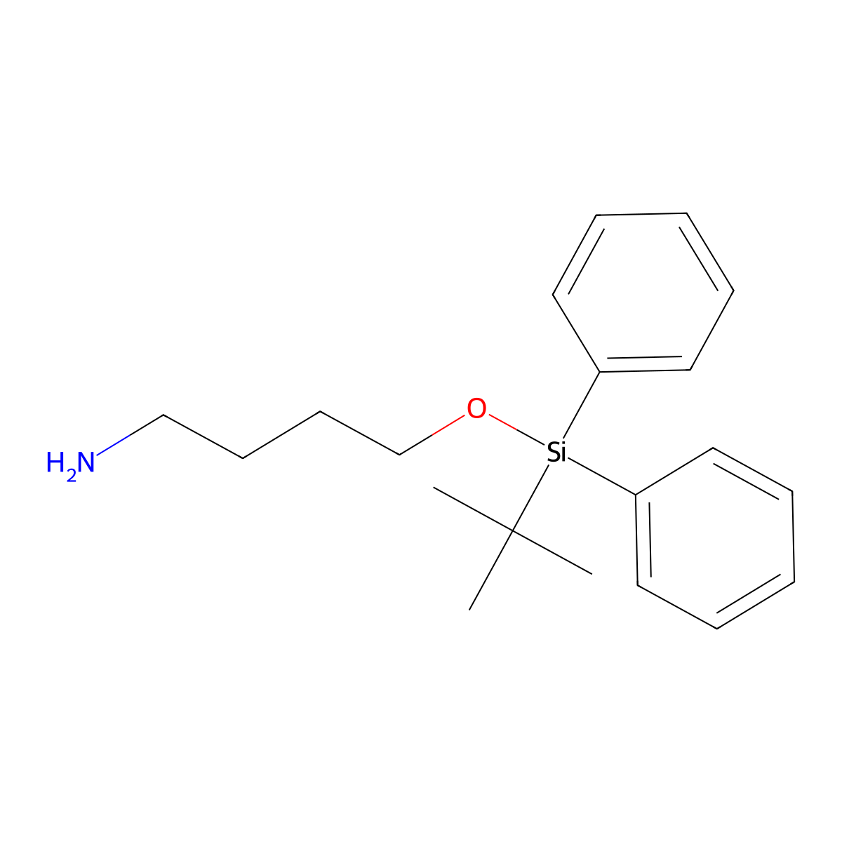 4-[[(1,1-Dimethylethyl)diphenylsilyl]oxy]-1-butanamine molecular structure, CAS 166193-98-2