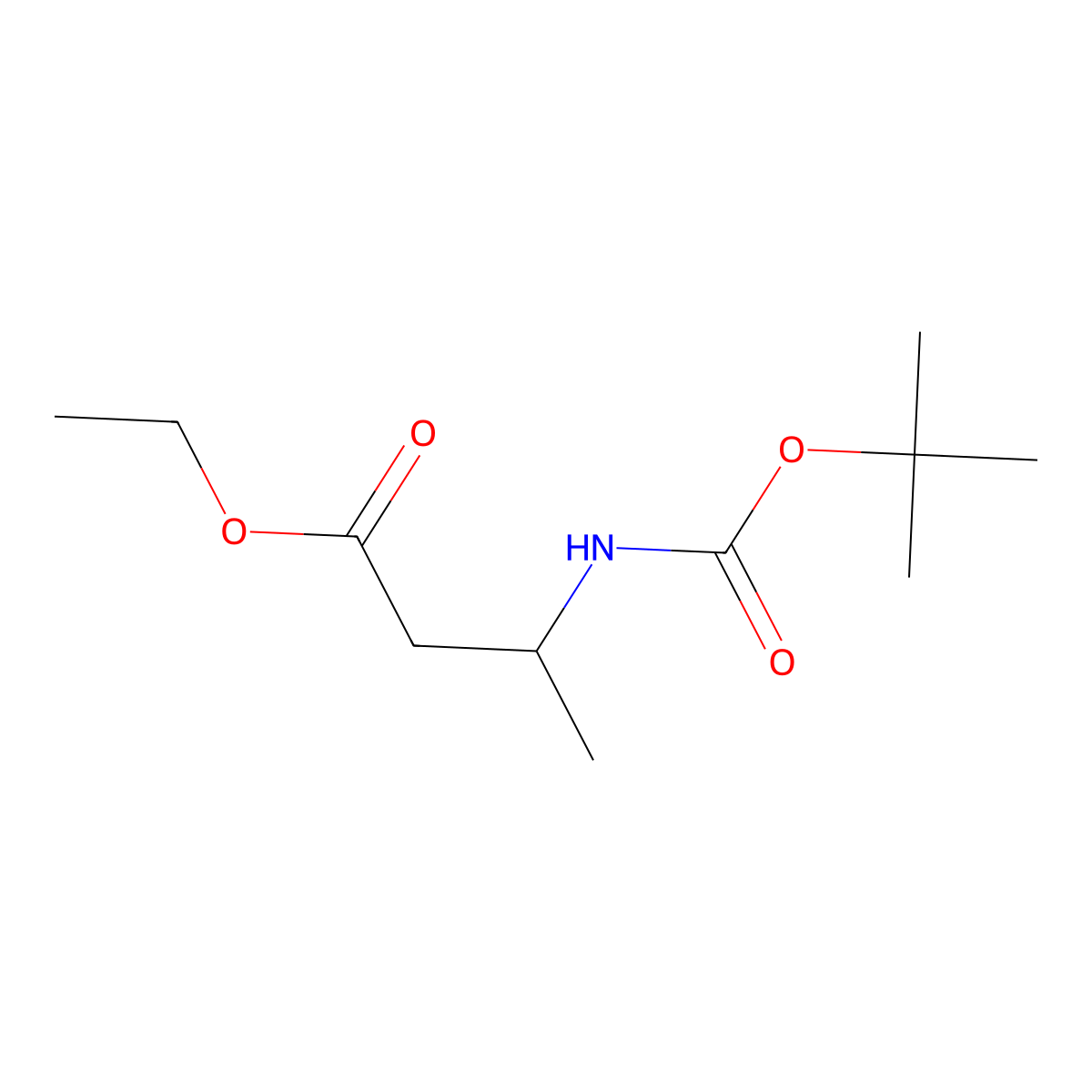 (S)-ethyl 3-((tert-butoxycarbonyl)amino)butanoate molecular structure, CAS 166194-56-5