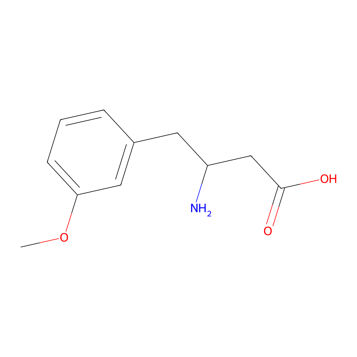 3-Amino-4-(3-methoxyphenyl)butanoic acid molecular structure, CAS 166194-73-6