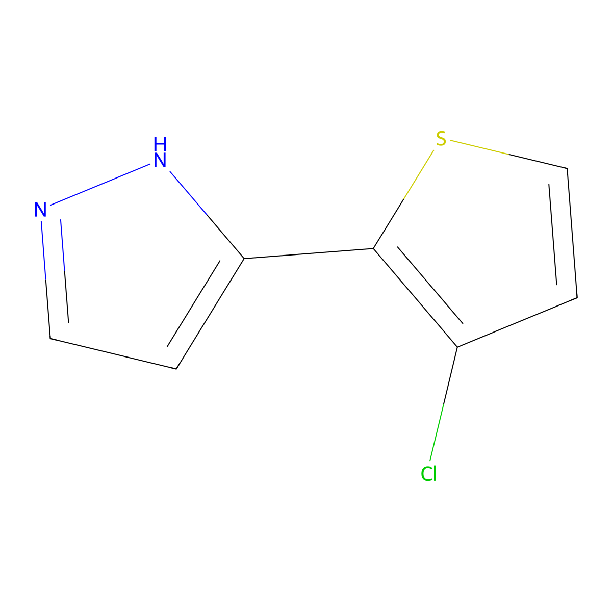 5-(3-Chloro-2-Thienyl)-1H-Pyrazole molecular structure, CAS 166196-59-4
