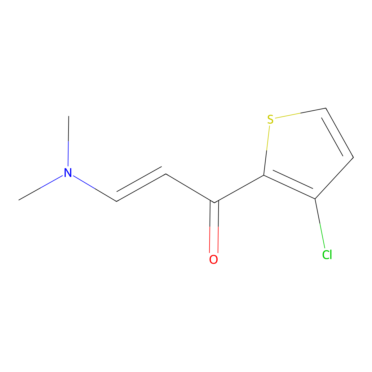 1-(3-Chloro-2-thienyl)-3-(dimethylamino)-2-propen-1-one molecular structure, CAS 166196-77-6