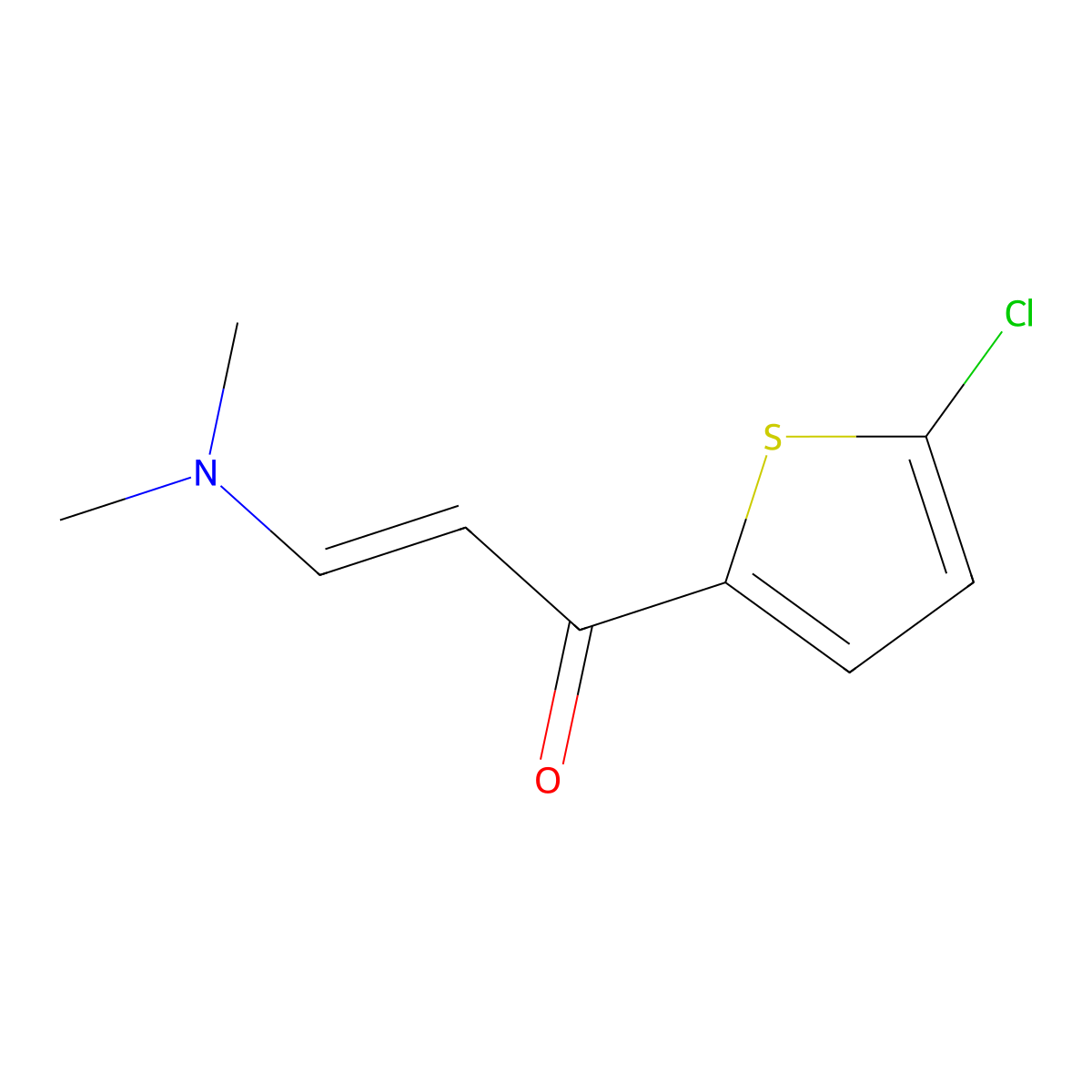 1-(5-Chloro-2-thienyl)-3-(dimethylamino)-2-propen-1-one molecular structure, CAS 166196-78-7