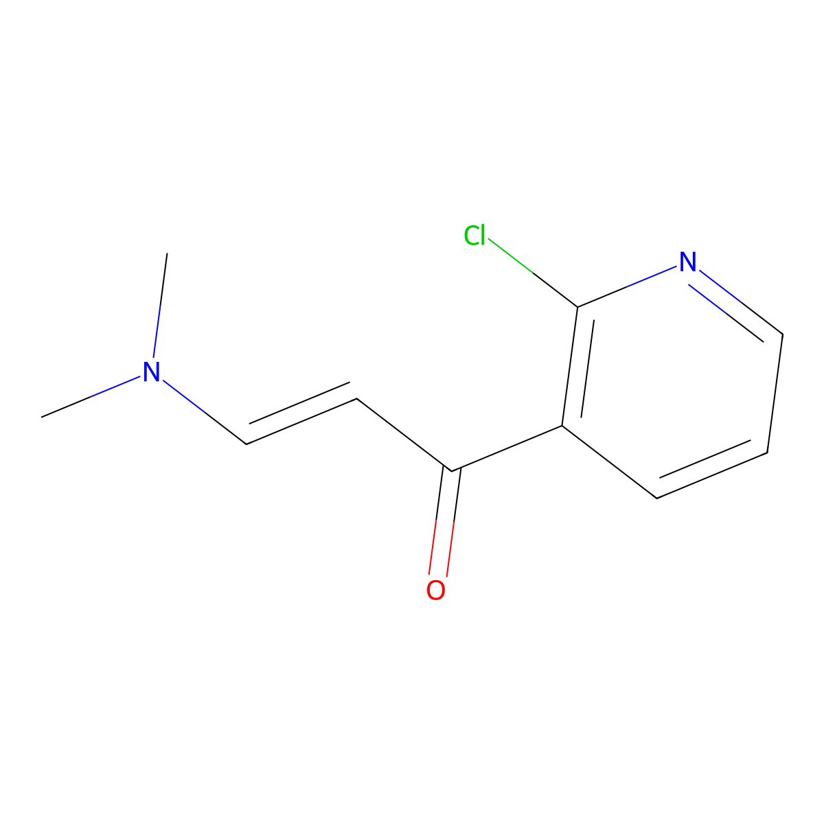 1-(2-Chloropyridin-3-yl)-3-(dimethylamino)prop-2-en-1-one molecular structure, CAS 166196-84-5