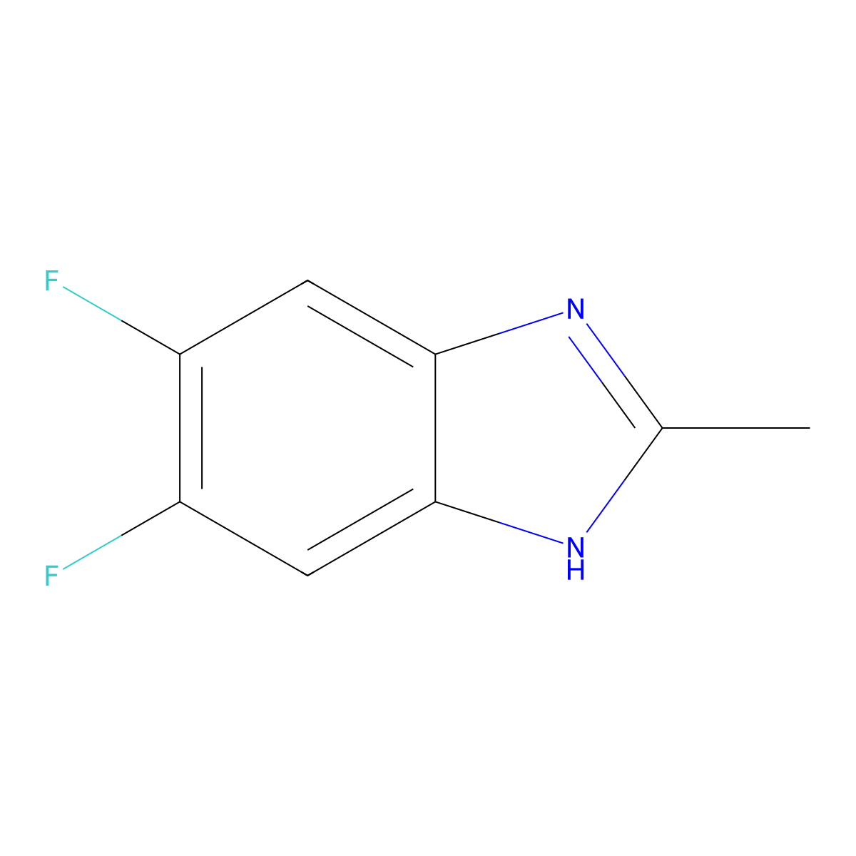 5,6-difluoro-2-methyl-1H-benzo[d]imidazole molecular structure, CAS 1662-22-2