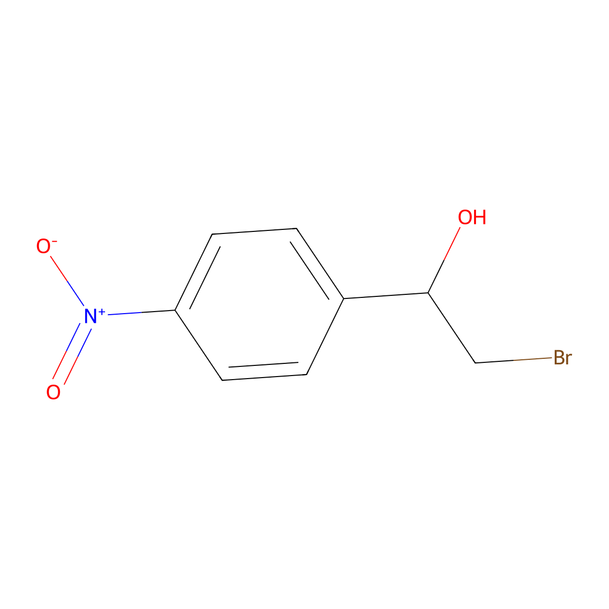 (s)-2-Bromo-1-(4-nitrophenyl)ethanol molecular structure, CAS 166239-06-1