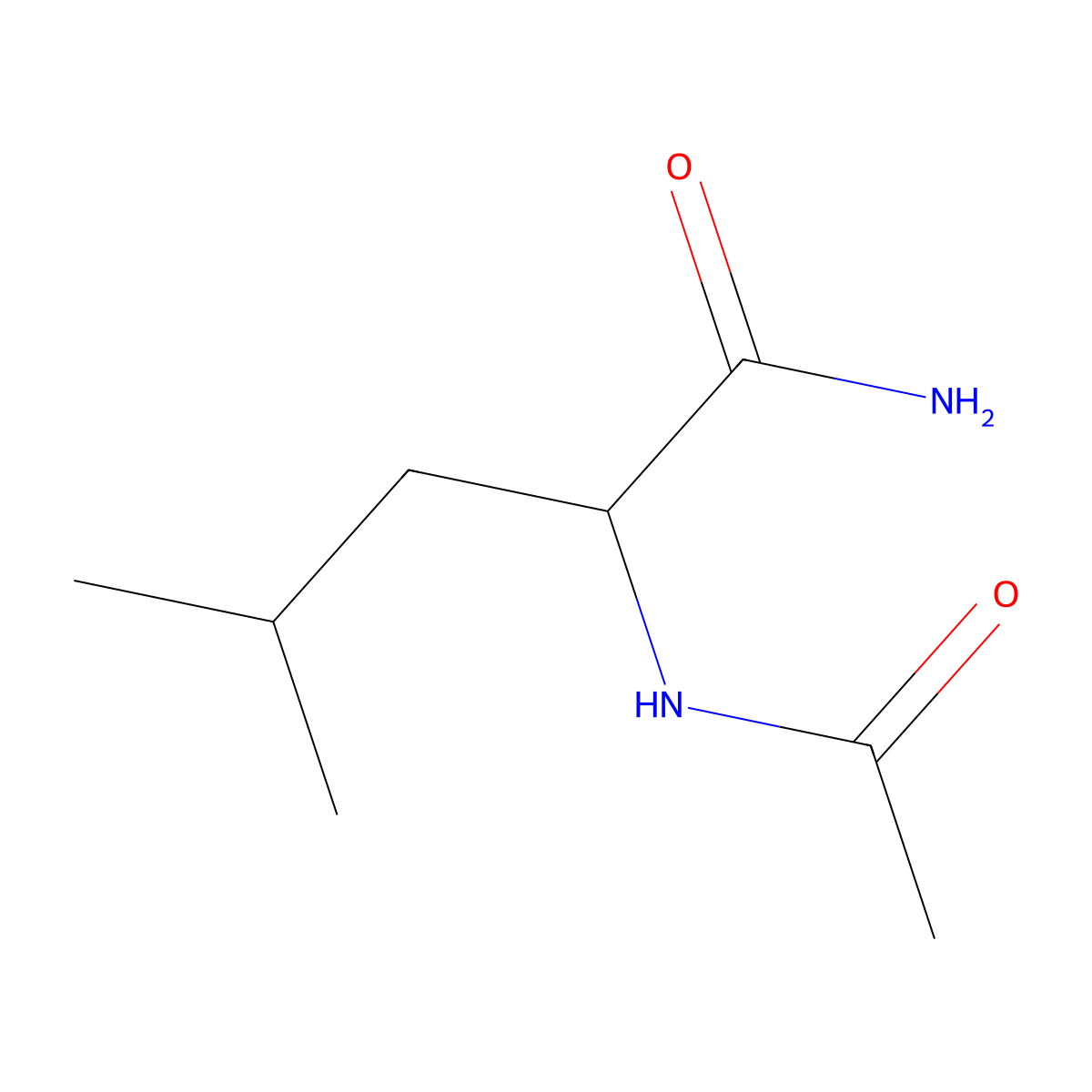 AC-Leu-NH2 molecular structure, CAS 16624-68-3