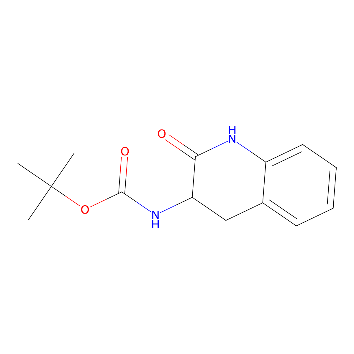 (S)-tert-Butyl (2-oxo-1,2,3,4-tetrahydroquinolin-3-yl)carbamate molecular structure, CAS 166246-74-8