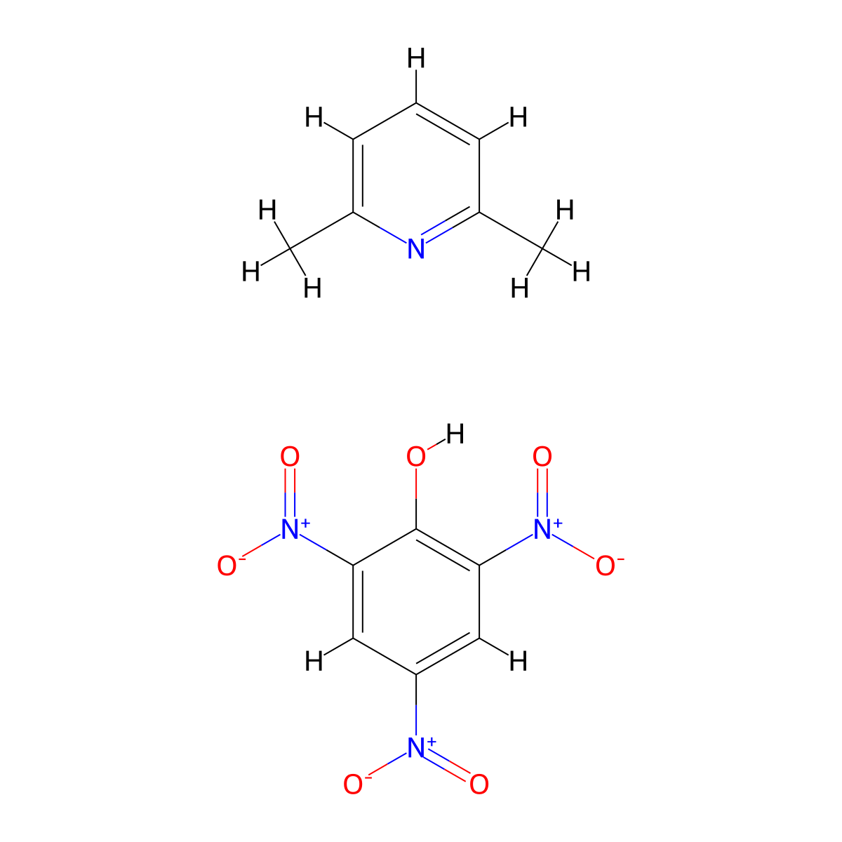 2,4,6-Trinitrophenol-2,6-dimethylpyridine(1:1) molecular structure, CAS 16625-32-4