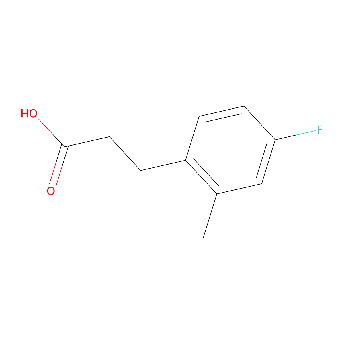 3-(4-Fluoro-2-methylphenyl)propanoic acid molecular structure, CAS 166251-34-9