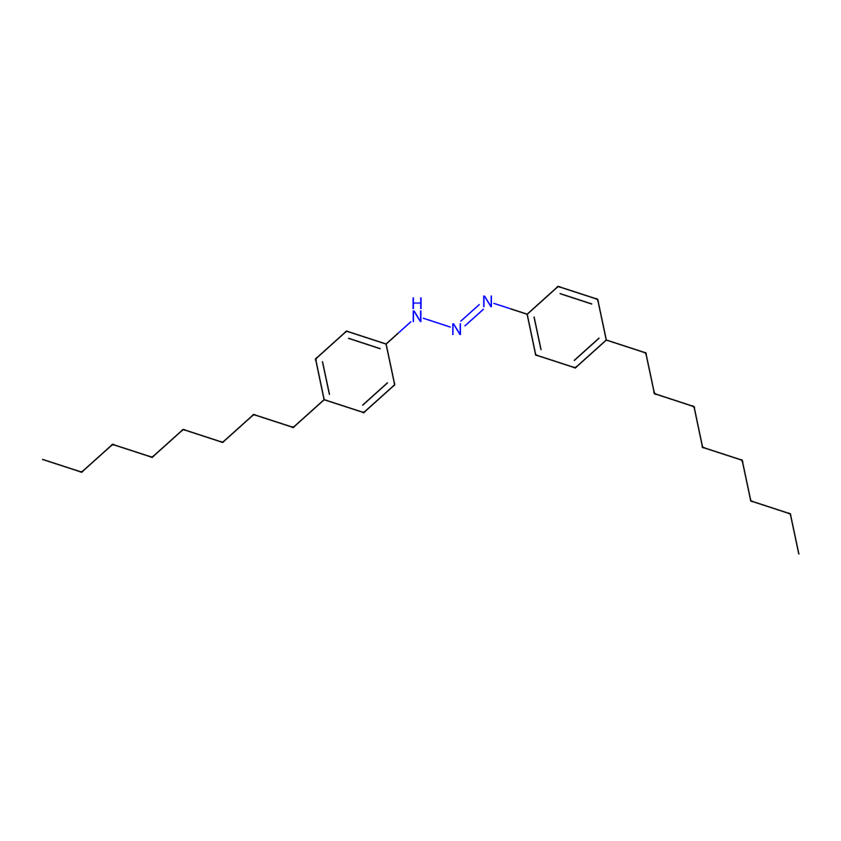 (1E)-1,3-bis(4-octylphenyl)triaz-1-ene molecular structure, CAS 166257-83-6