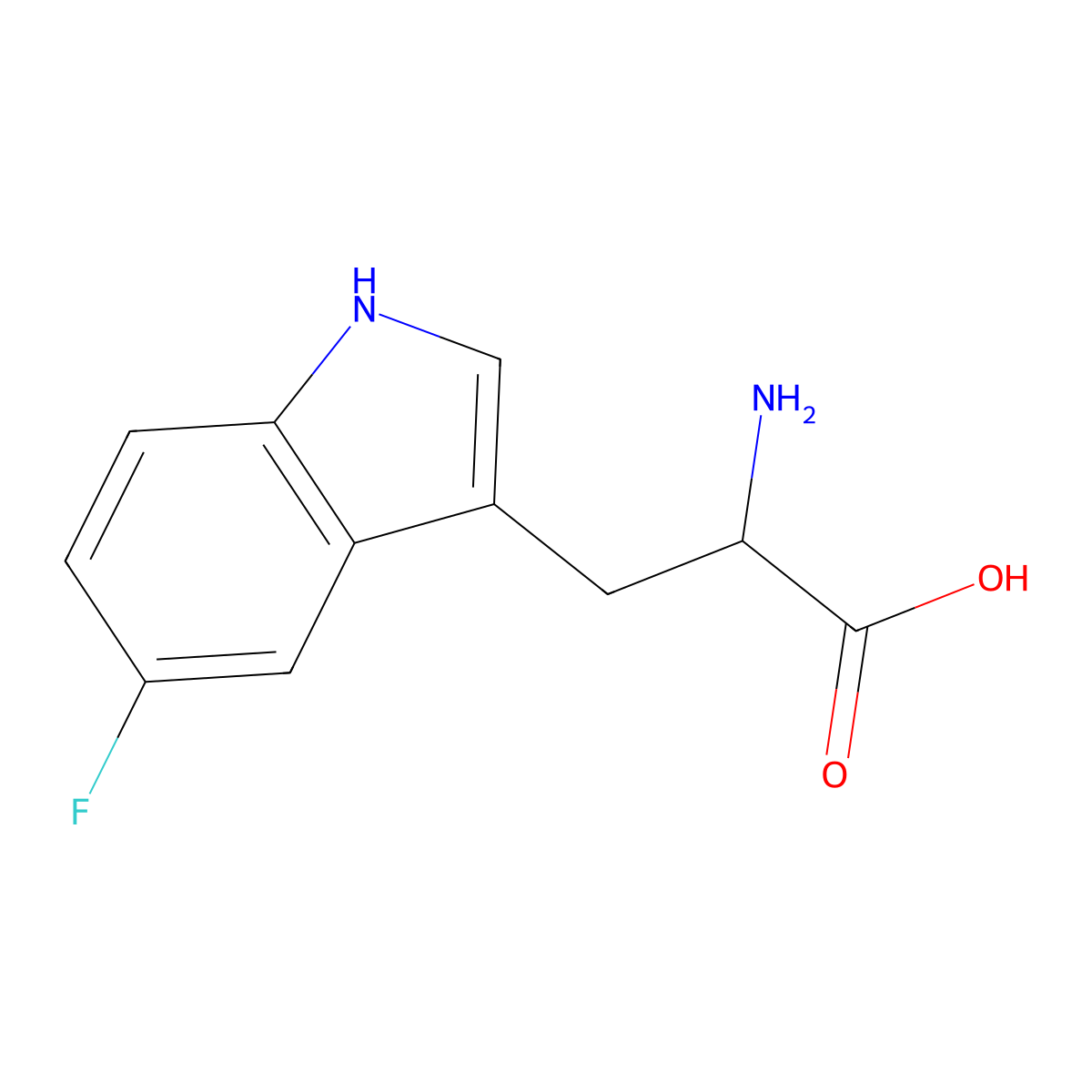5-Fluorotryptophan molecular structure, CAS 16626-02-1