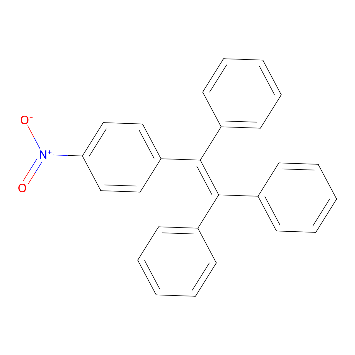 Benzene, 1-nitro-4-(triphenylethenyl)- molecular structure, CAS 166264-70-6