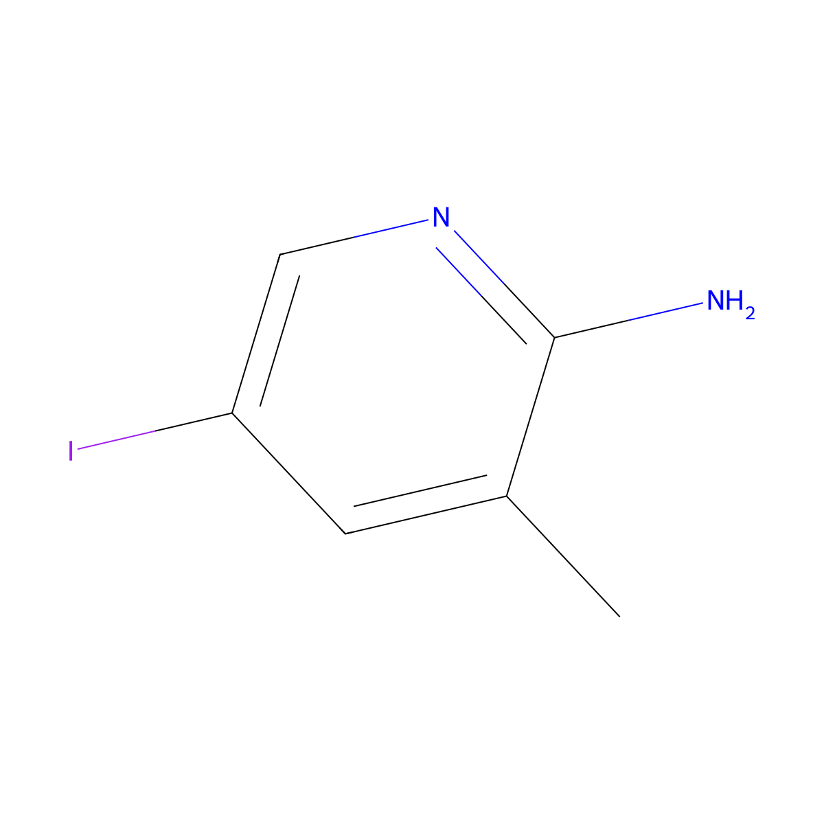 5-Iodo-3-methylpyridin-2-amine molecular structure, CAS 166266-19-9