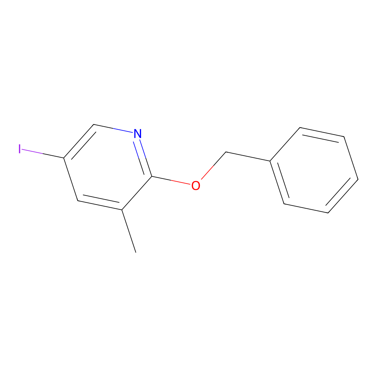 2-Benzyloxy-5-iodo-3-Methylpyridine molecular structure, CAS 166266-20-2