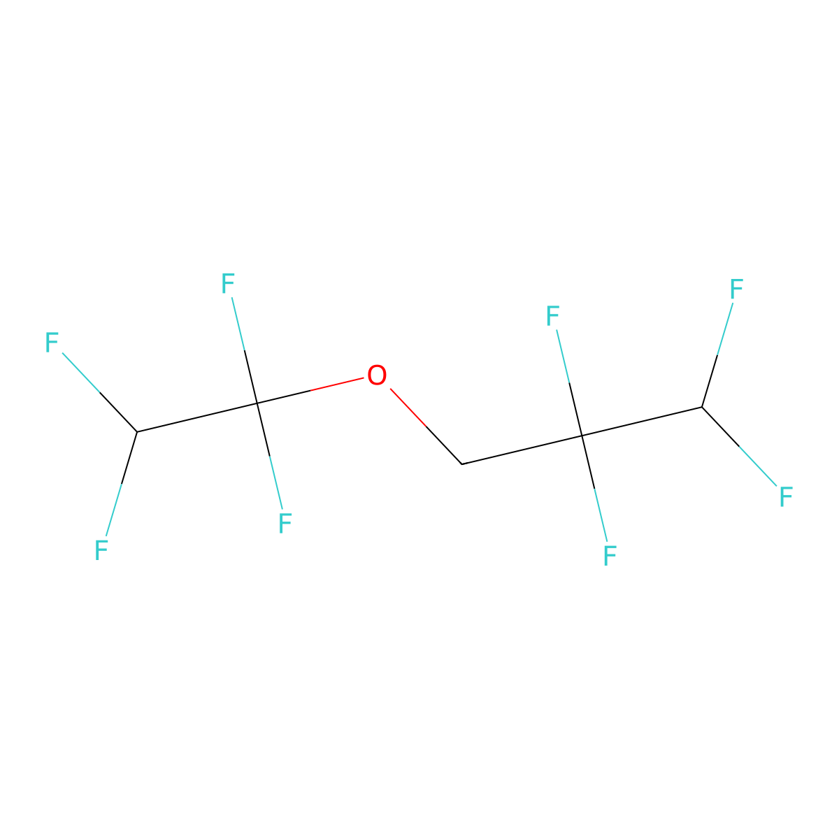 1,1,2,2-Tetrafluoro-3-(1,1,2,2-tetrafluoroethoxy)propane molecular structure, CAS 16627-68-2