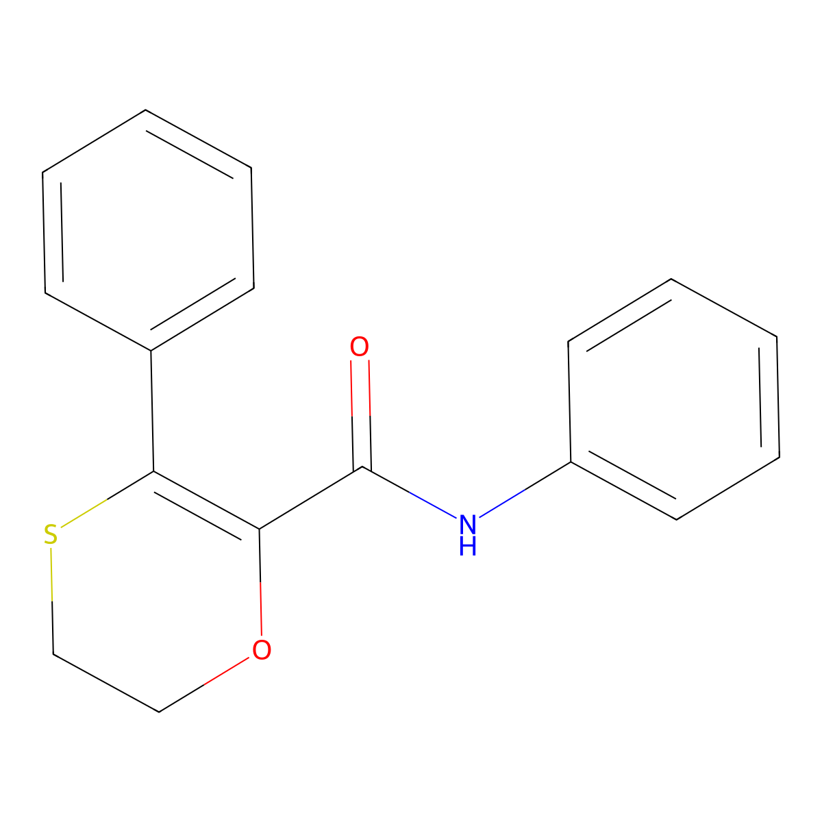 N,3-diphenyl-5,6-dihydro-1,4-oxathiine-2-carboxamide molecular structure, CAS 166270-96-8