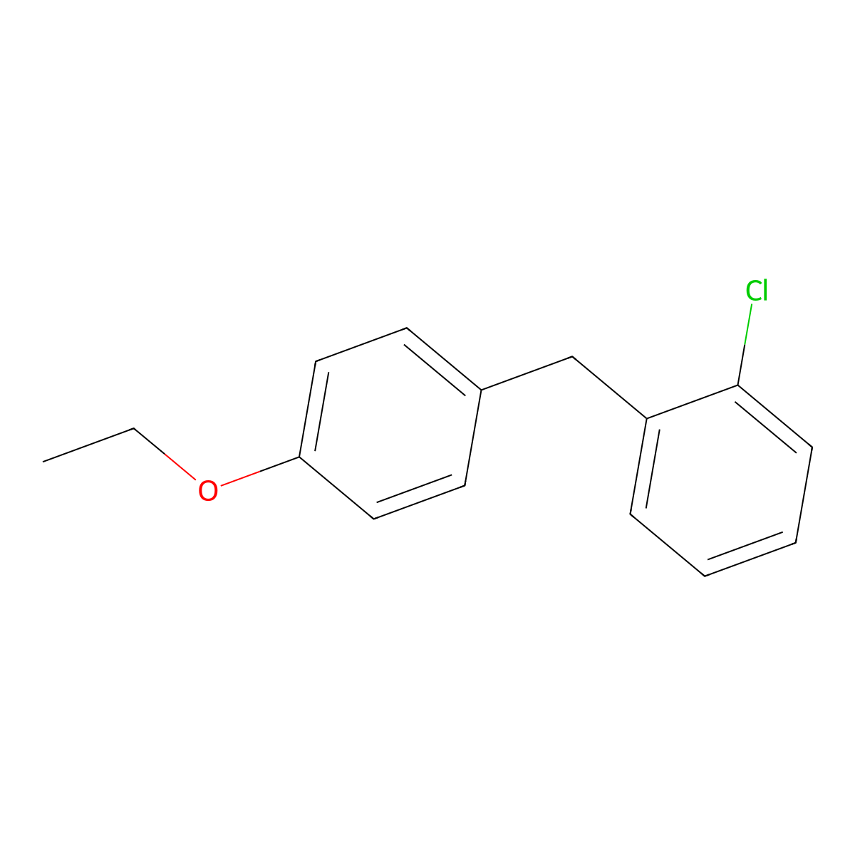 1-Chloro-2-[(4-ethoxyphenyl)methyl]benzene molecular structure, CAS 1662702-90-0