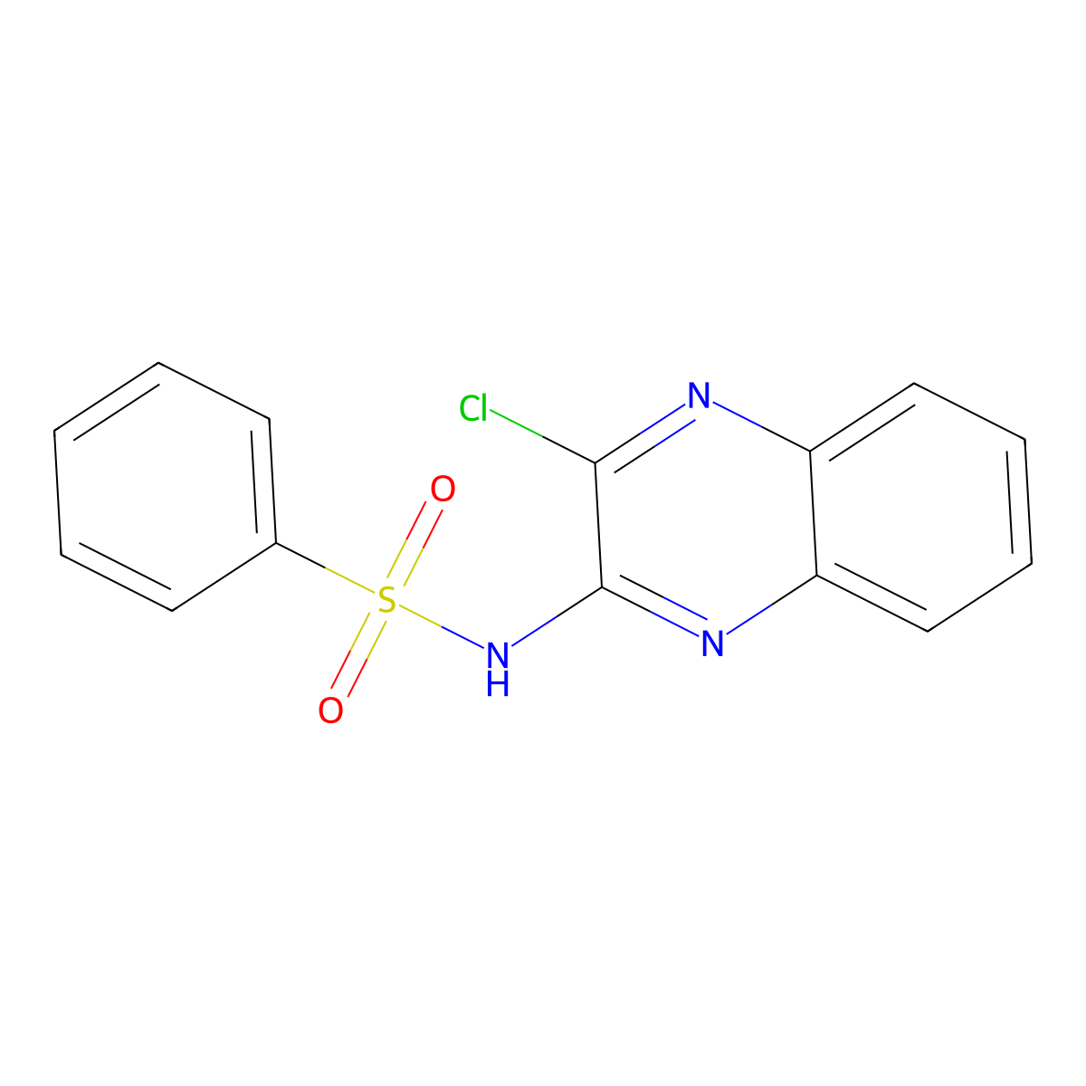N-(3-chloroquinoxalin-2-yl)benzenesulfonamide molecular structure, CAS 166271-34-7