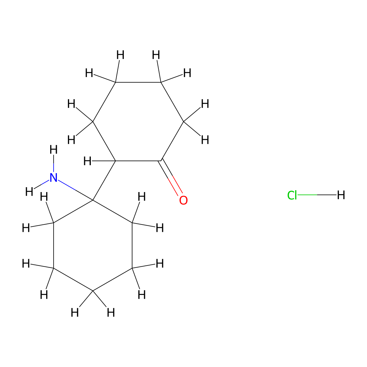 1'-Amino-[1,1'-bi(cyclohexan)]-2-one hydrochloride molecular structure, CAS 166271-48-3