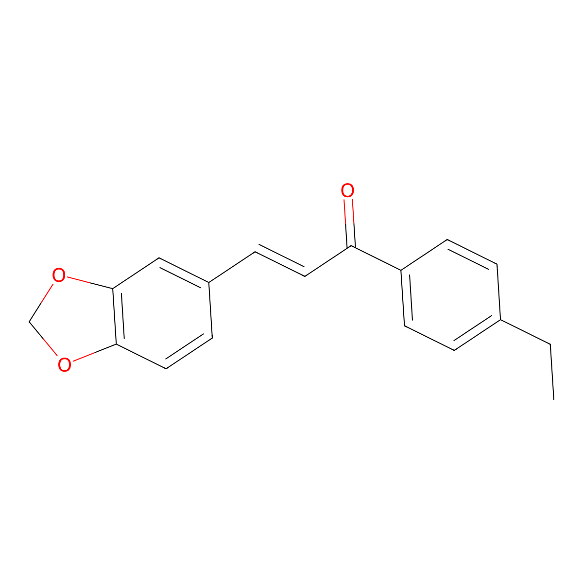 (2E)-3-(2H-1,3-Benzodioxol-5-yl)-1-(4-ethylphenyl)prop-2-en-1-one molecular structure, CAS 1662716-41-7