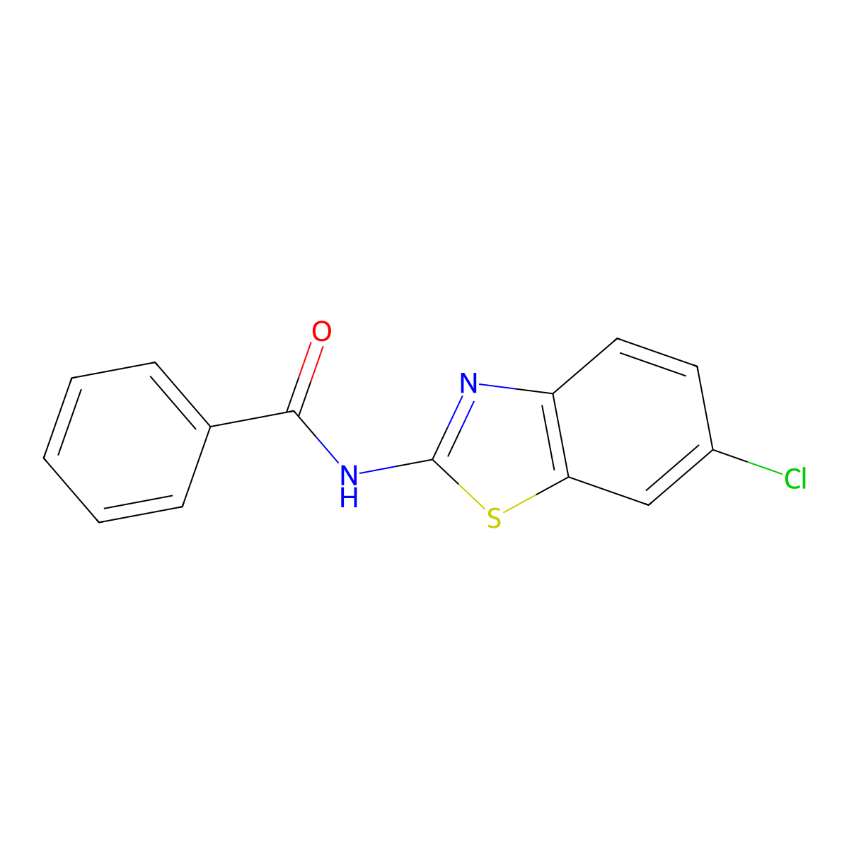 N-(6-chloro-1,3-benzothiazol-2-yl)benzamide molecular structure, CAS 16628-25-4