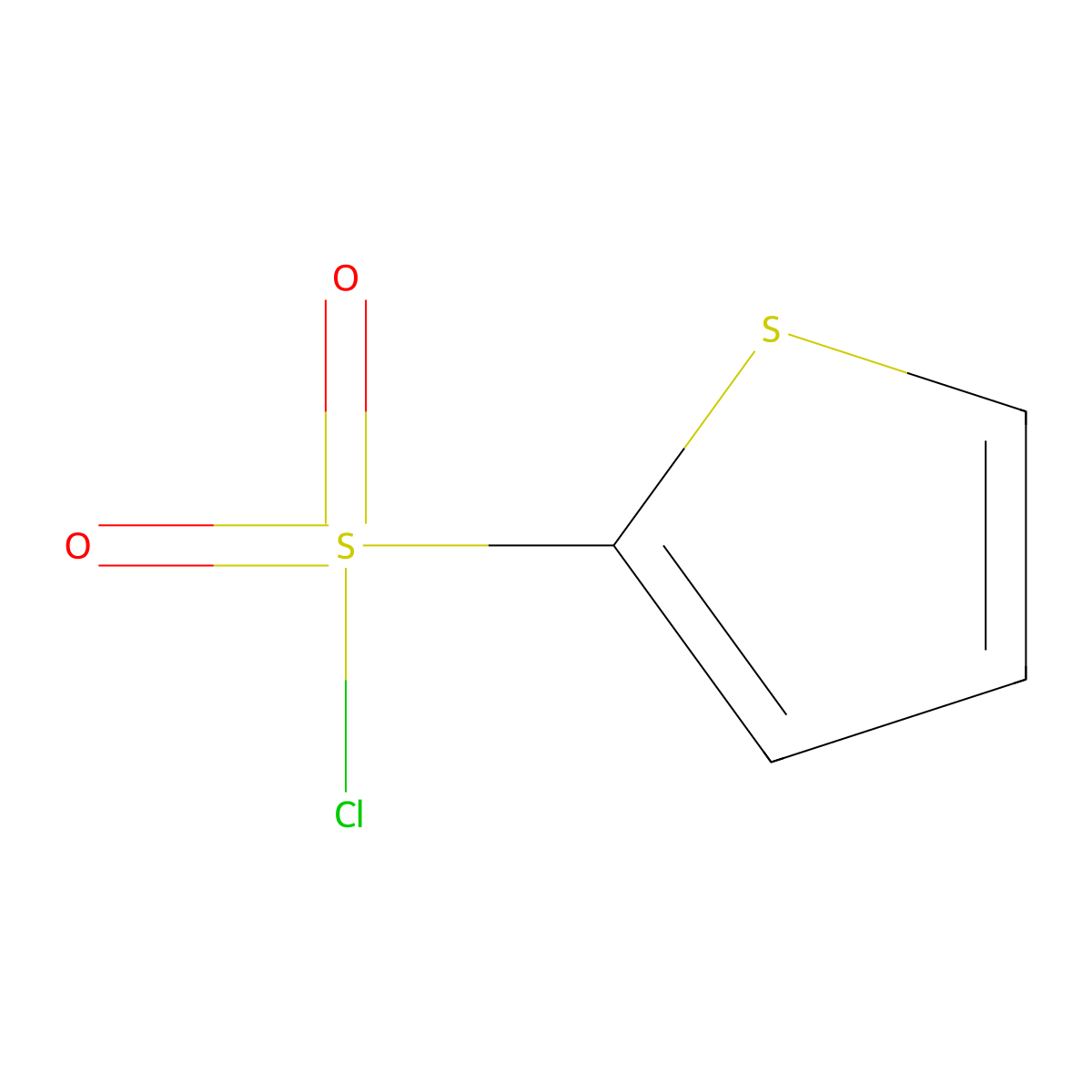 2-Thiophenesulfonyl chloride molecular structure, CAS 16629-19-9