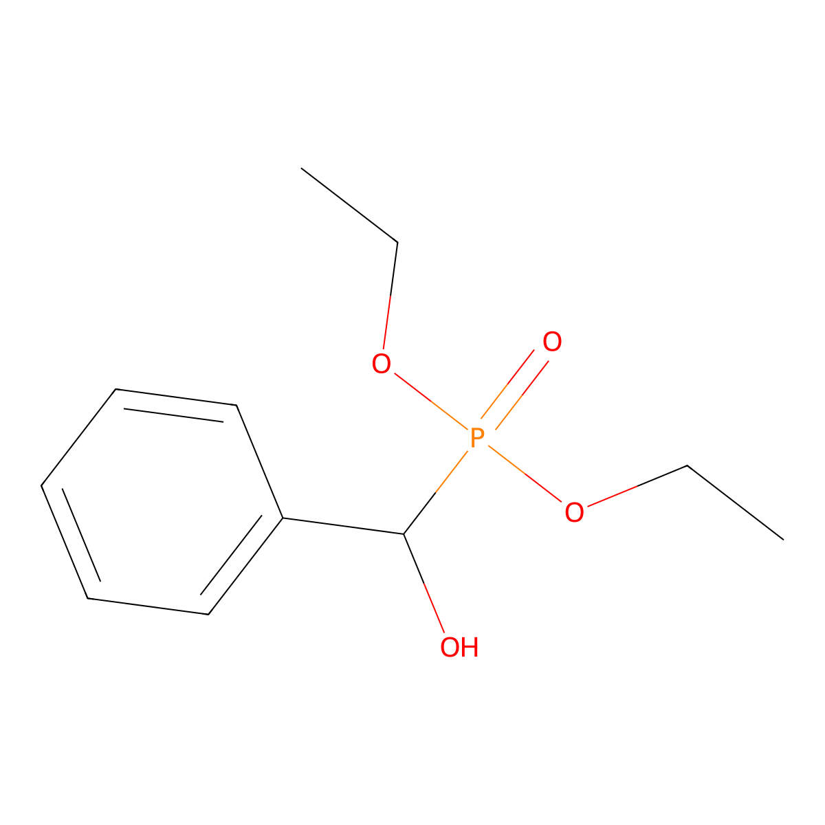 Diethyl (hydroxy(phenyl)methyl)phosphonate molecular structure, CAS 1663-55-4