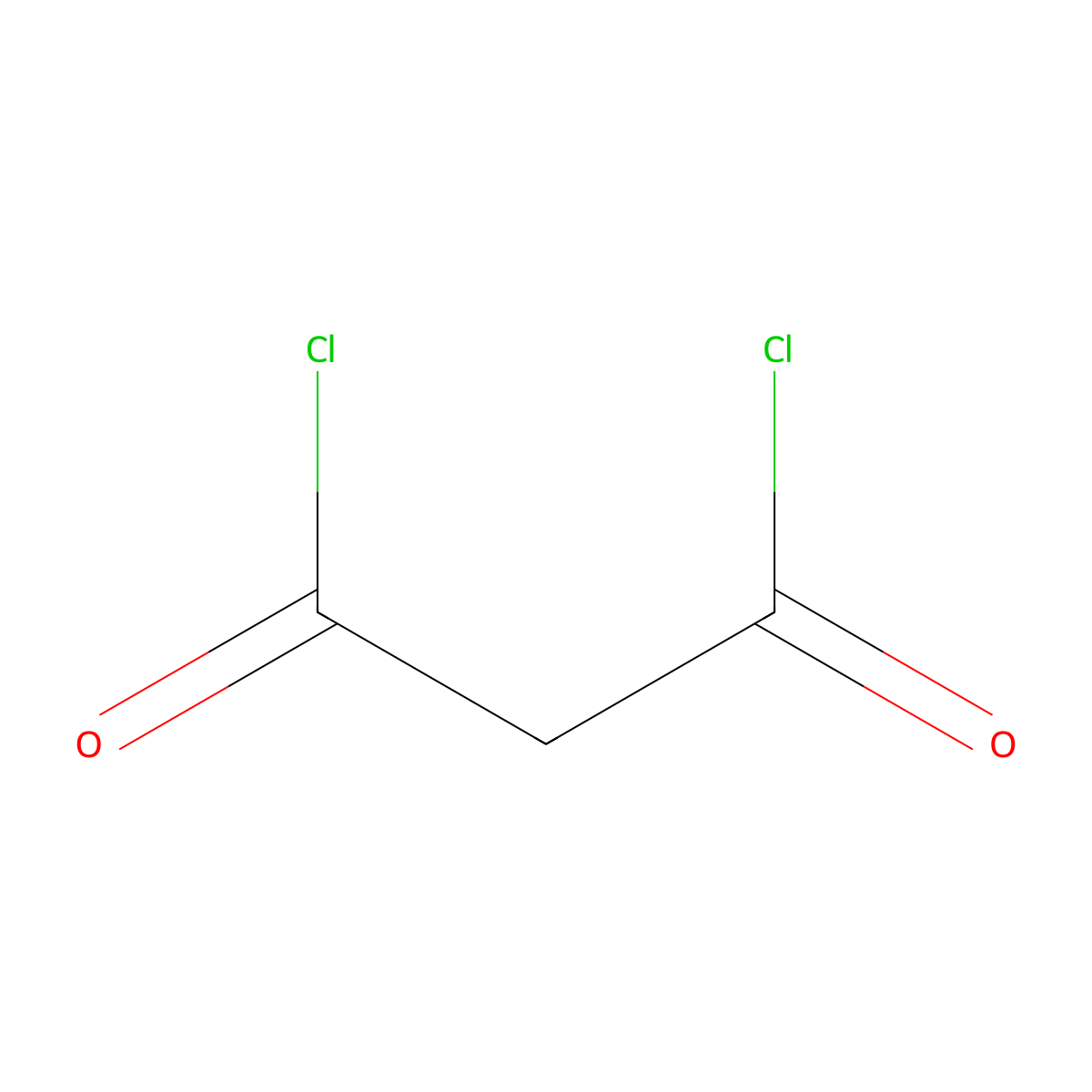 Propanedioyl dichloride molecular structure, CAS 1663-67-8
