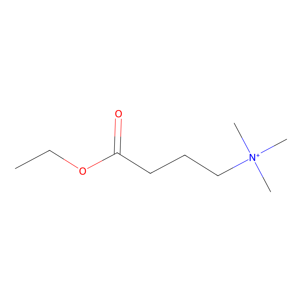 gamma-Butyrobetaine ethyl ester molecular structure, CAS 16630-27-6