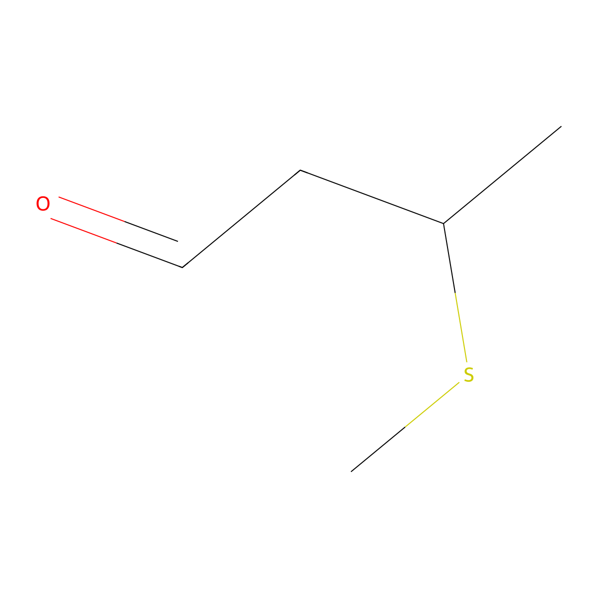 3-(Methylthio)butanal molecular structure, CAS 16630-52-7