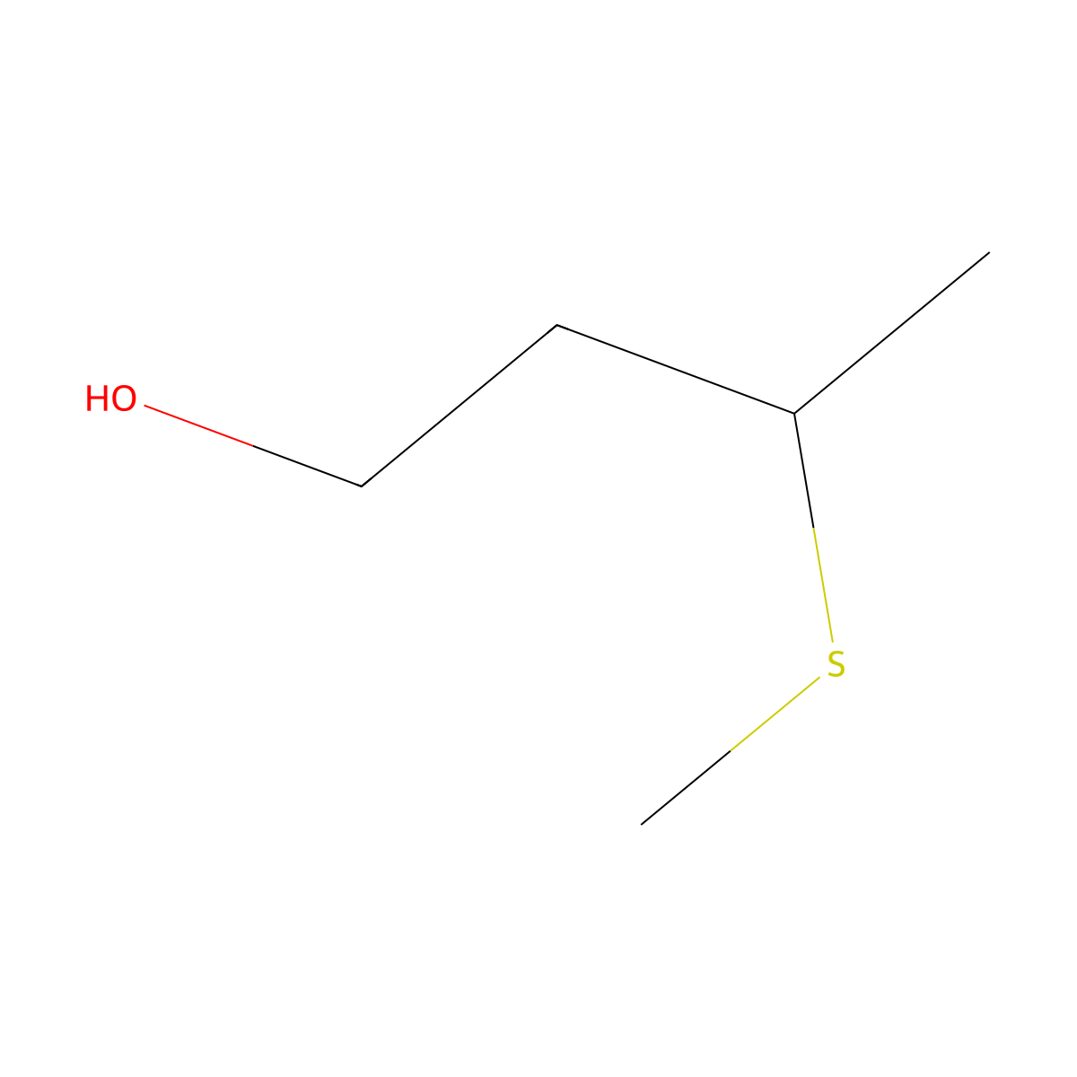 3-(Methylthio)-1-butanol molecular structure, CAS 16630-56-1
