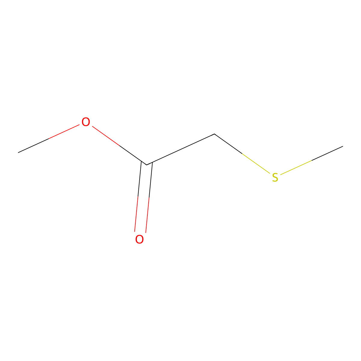 Methyl (methylthio)acetate molecular structure, CAS 16630-66-3