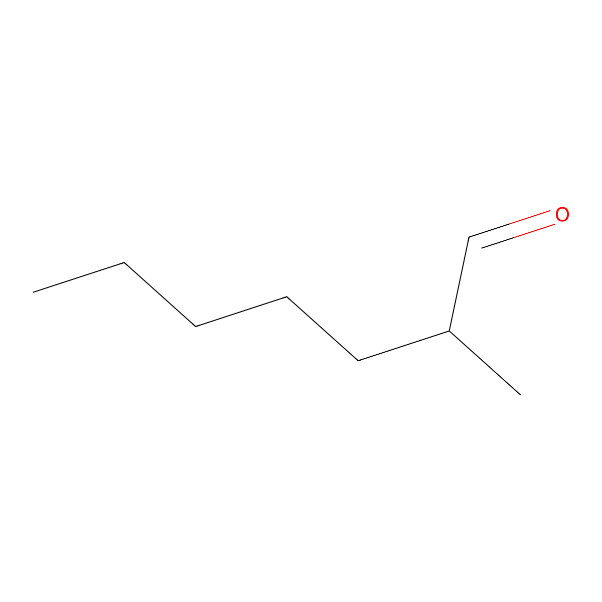 2-Methylheptanal molecular structure, CAS 16630-91-4
