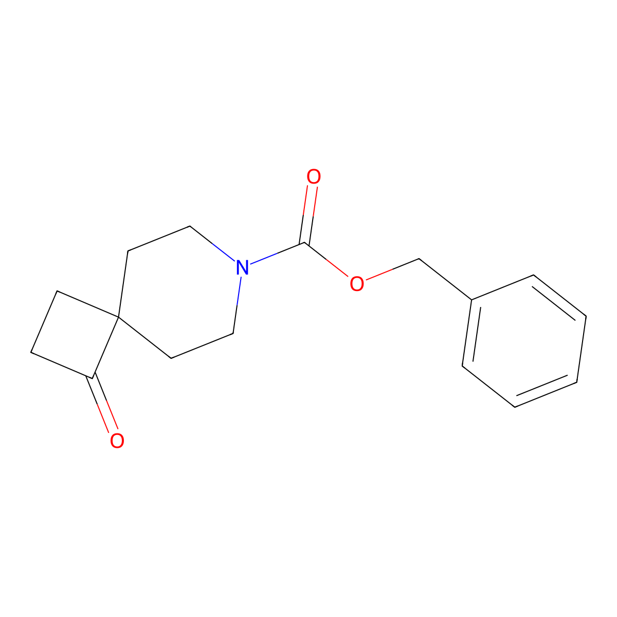 Benzyl 1-oxo-7-azaspiro[3.5]nonane-7-carboxylate molecular structure, CAS 166306-17-8
