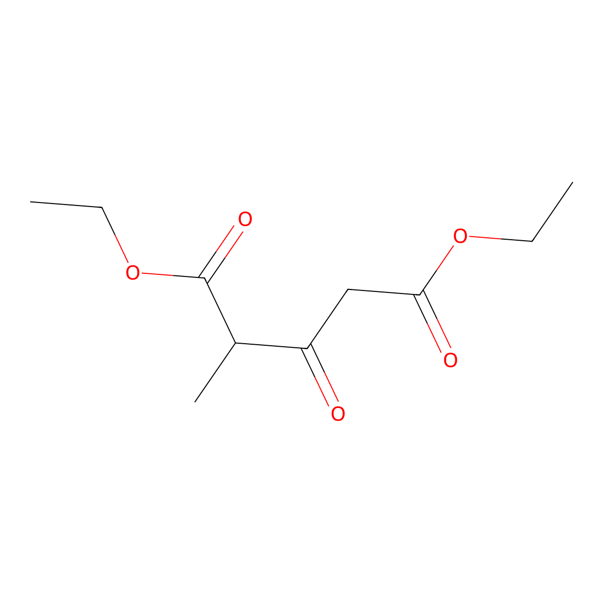 Diethyl 2-methyl-3-oxopentanedioate molecular structure, CAS 16631-18-8