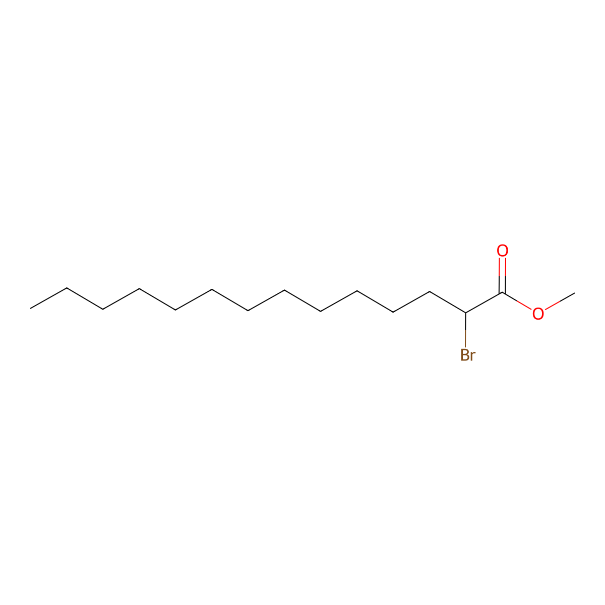 Tetradecanoic acid, 2-bromo-, methyl ester molecular structure, CAS 16631-25-7