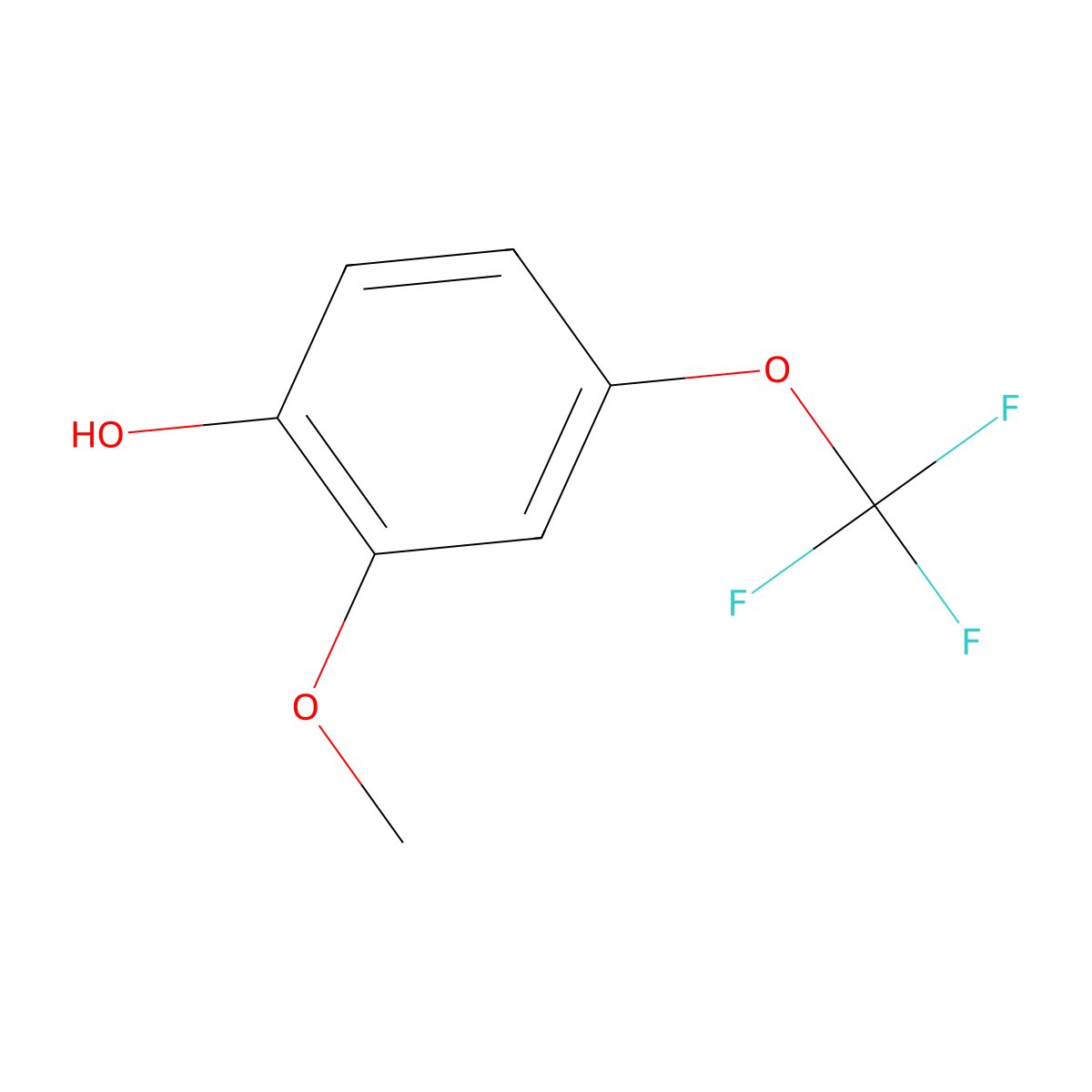2-Methoxy-4-(trifluoromethoxy)phenol molecular structure, CAS 166312-49-8